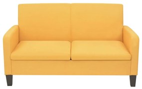 244710 vidaXL Canapea cu 2 locuri, 135 x 65 x 76 cm, galben