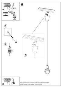 Corp de iluminat gri ø 5 cm Rene – Sollux