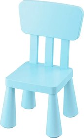 Scăunel din plastic cu spătar, 67x39x36 cm, albastru, MC34