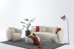 Set canapea cu fotoliu si taburet puf lotte