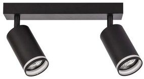 Lampă spot PIPE, 2x GU10/10W/230V, negru