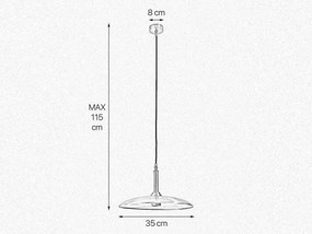 Pendul realizat manual din alama Elio 35cm