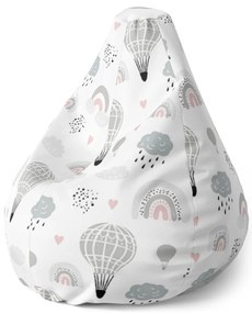 Sac de șezut Pear baloane cu aer cald pictate - pentru copii, colorat