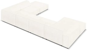 Colțar bej cu tapițerie bouclé (pe partea dreaptă) Jodie – Micadoni Home