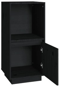 Servanta, negru, 38x35x80 cm, lemn masiv de pin 1, Negru