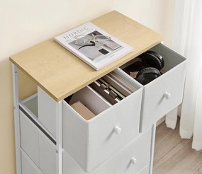 Comoda cu sertare HALLY 53x93 cm, stejar/alb