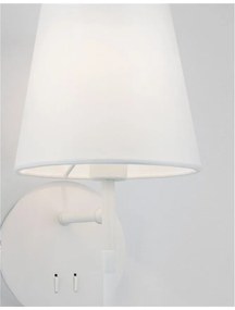 Aplica de perete moderna cu reader LED Nia alba NVL-9182371