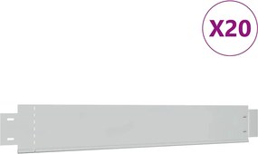 vidaXL Set gard gazon plăci flexibile 10 buc. 100x14 cm oțel zincat