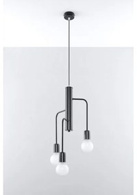 Lustră pe cablu DUOMO 3M 3xE27/60W/230V negru