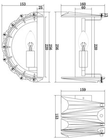 Aplica Puntes Maytoni E14, Crom, MOD043WL-01CH, Germania