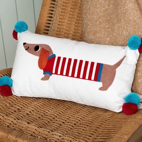 Pernă pentru copii din amestec de bumbac 50x33 cm Sausage Dog – Rex London
