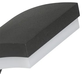 Aplică de perete exterioară antracit cu LED IP54 cu senzor de mișcare - Litt