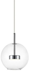 Pendul, Lustra LED suspendata moderna Enceladus crom