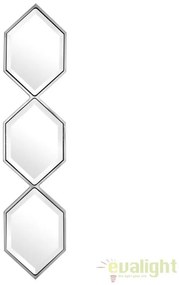 Oglinda decorativa eleganta design modern Saronno argintiu 111438 HZ