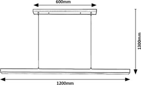 Brilagi - Lustră LED suspendată pe cablu AXIS, 30 W, 230 V, 120 cm, neagră