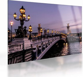 Tablou pe sticlă - Podul lui Alexandru al III.-lea din Paris (70x50 cm)