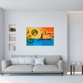 Tablou cu pictură străveche (90x60 cm)