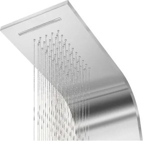 Verona Silver Panel duș, oțel inoxidabil, cu termostat, iluminat cu LED