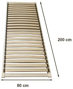Somieră cu șipci din lemn 80x200 cm