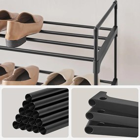 Suport metalic pentru pantofi cu 4 niveluri 92x30x72cm