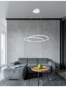 Lustra suspendata LED design modern Viarregio alb