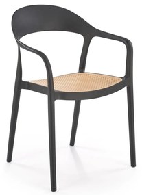 Scaun de grădină Karo (negru + natural). 1092588
