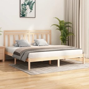 3105270 vidaXL Cadru de pat, 200x200 cm, lemn masiv