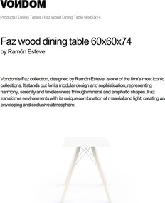 Masa rotunda design modern premium FAZ WOOD, 140cm 54324