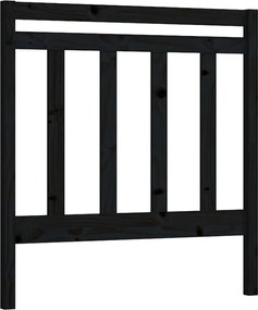vidaXL Tăblie de pat, negru, 106x4x100 cm, lemn masiv de pin