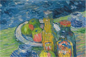 Tablou - Alexej von Jawlensky, Still Life with Bottles and Fruit, reproducere (90x60 cm)