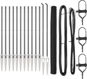 vidaXL Stâlp de gard. Gri 25 x 1,5 m (plasare 36 mm) Oțel