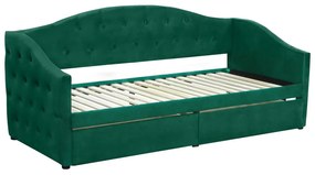 Pat de o persoană (divan) 90 cm Zonas (verde) (cu somieră) (cu sp. depozitare). 1116570