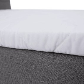 Pat boxspring, 160x200, ţesătură gri, KAMILIA