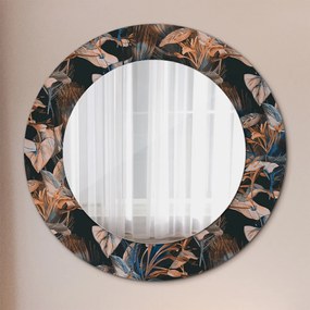 Decoratiuni perete cu oglinda Frunze tropicale întunecate