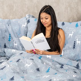 Lenjerie de pat din bumbac 4Home Elegant deer grey, 140 x 200 cm, 70 x 90 cm