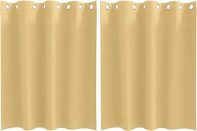 vidaXL Perdele Opaque cu Inel 2 pcs Bej 140 x 140 cm Poliester