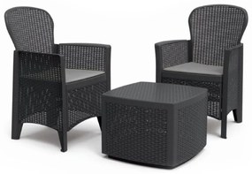 Set de grădină TREE, 3 piese, antracit I.P.A.E-Progarden