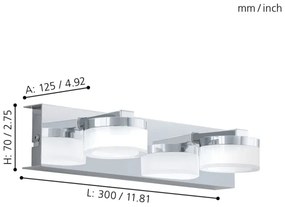 Aplică LED pentru baie Eglo 94652 ROMENDO 2xLED/4,5W/230V IP44