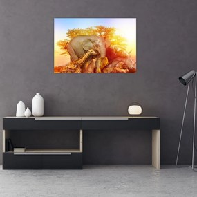 Tablou - Animale africane (90x60 cm)
