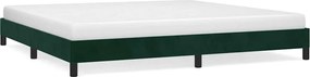 vidaXL Cadru de pat fără saltea, verde închis, 200x200 cm, catifea