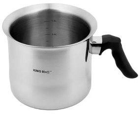 Oala pentru lapte Kinghoff KH 3109, Avertizare sonora, 1,5 L, 15 cm, Inox