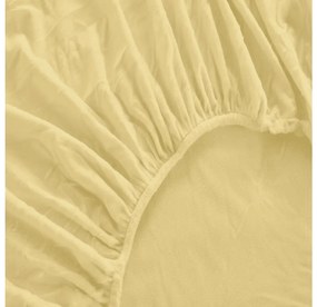 Cearsaf Cocolino microplus cu elastic SOFT 180x200 cm galben