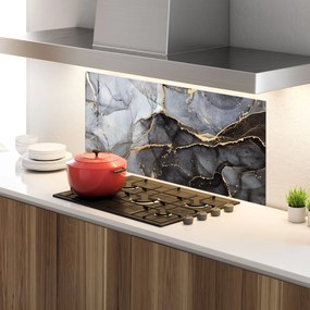 Panou Sticla Bucatarie, 60x120cm, Protectie aragaz, Antistropi, Termorezistent, Abstracte, Marble, Abstract Marble
