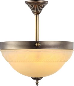 Brilagi - Lustră pe tijă DAHLIA 3xE27/40W/230V Ø 37 cm, alamă