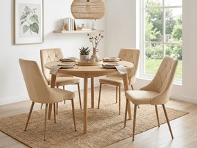 Scaun de dining IMOLA VELVET, bej