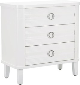 Comoda, Shine, Mauro Ferretti, 81 x 40 x 84 cm, lemn de brad/MDF/metal, alb