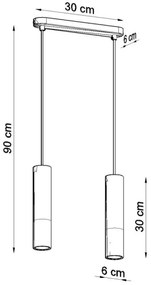 Lustră pe cablu PABLO 2xGU10/40W/230V alb