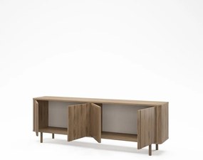 Comodă TV în culoare naturală cu aspect de lemn de stejar 180x60,5x35 cm Salma – Marckeric