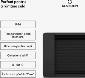 Blumfeldt Încălzitor de perete cu infraroșu Cosmic Beam, pentru exterior, 5 până la 50 grade, IP44, până la 25 m²