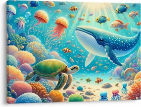Tablou - Lumea sub apă (70x50 cm)